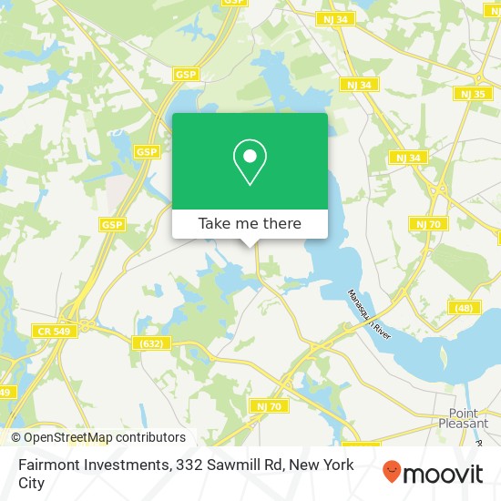 Mapa de Fairmont Investments, 332 Sawmill Rd