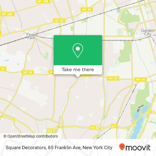 Mapa de Square Decorators, 85 Franklin Ave