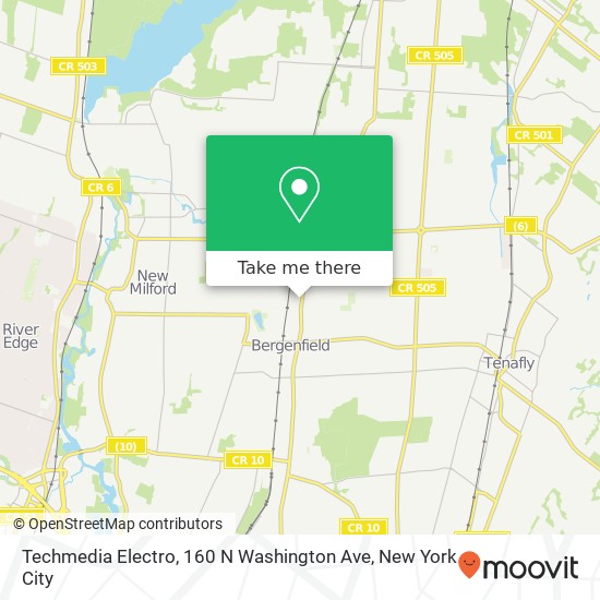 Mapa de Techmedia Electro, 160 N Washington Ave