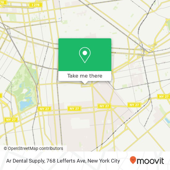 Mapa de Ar Dental Supply, 768 Lefferts Ave