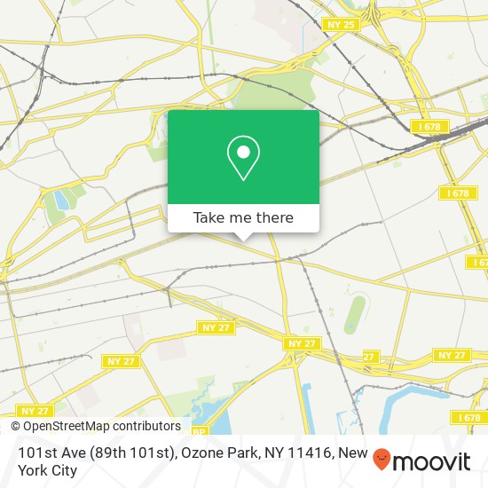 Mapa de 101st Ave (89th 101st), Ozone Park, NY 11416