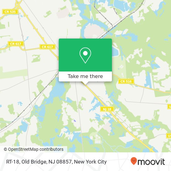 Mapa de RT-18, Old Bridge, NJ 08857