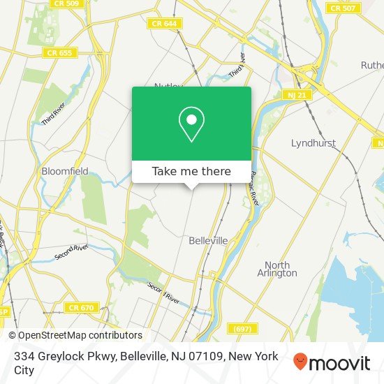 334 Greylock Pkwy, Belleville, NJ 07109 map