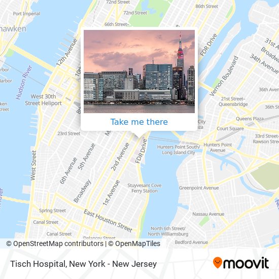 Tisch Hospital map
