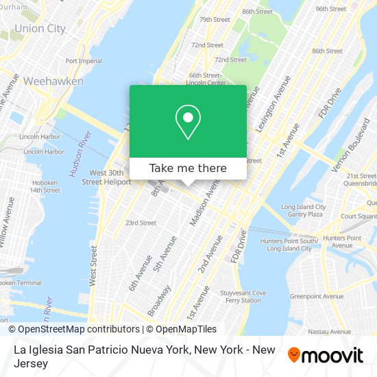How to get to La Iglesia San Patricio Nueva York in Manhattan by Subway,  Bus or Train?