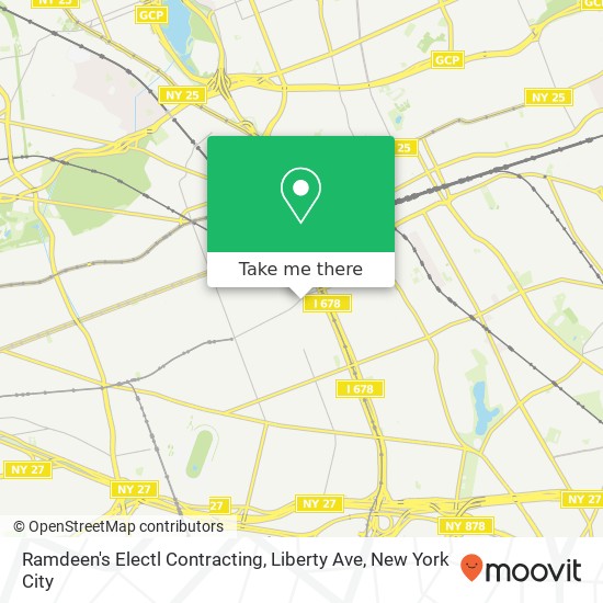 Ramdeen's Electl Contracting, Liberty Ave map