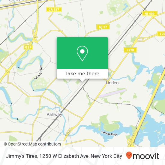 Mapa de Jimmy's Tires, 1250 W Elizabeth Ave