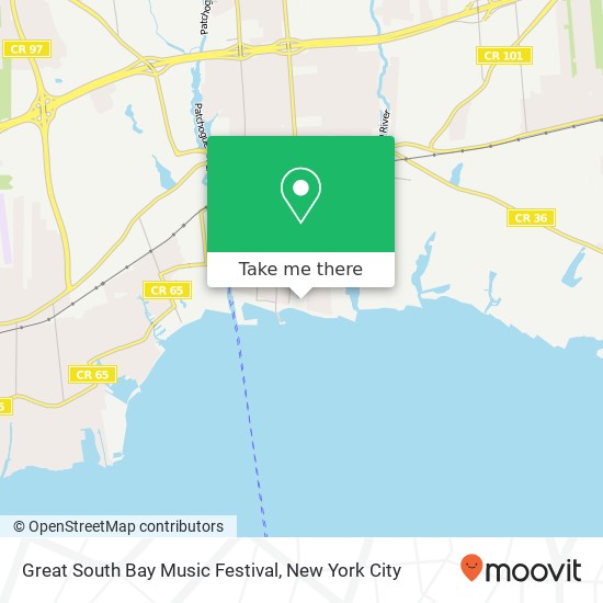 Mapa de Great South Bay Music Festival