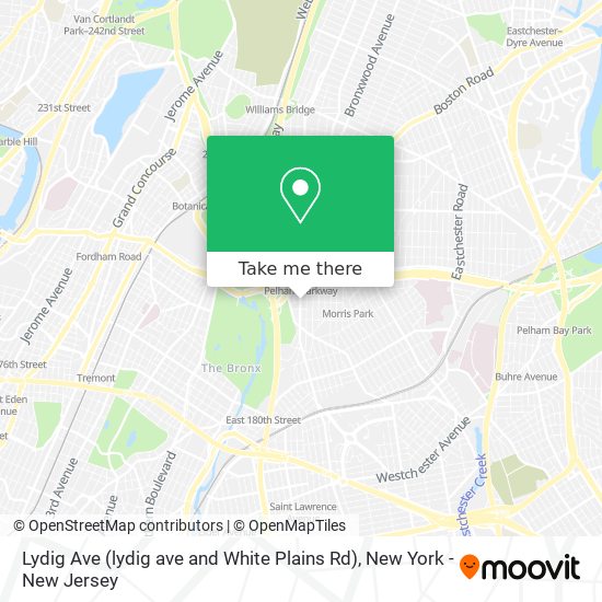 Mapa de Lydig Ave (lydig ave and White Plains Rd)