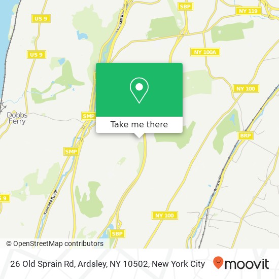 Mapa de 26 Old Sprain Rd, Ardsley, NY 10502