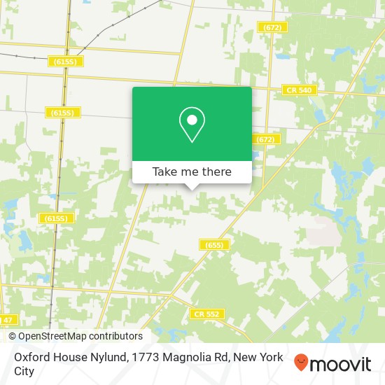 Oxford House Nylund, 1773 Magnolia Rd map