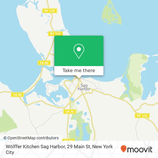Mapa de Wölffer Kitchen Sag Harbor, 29 Main St