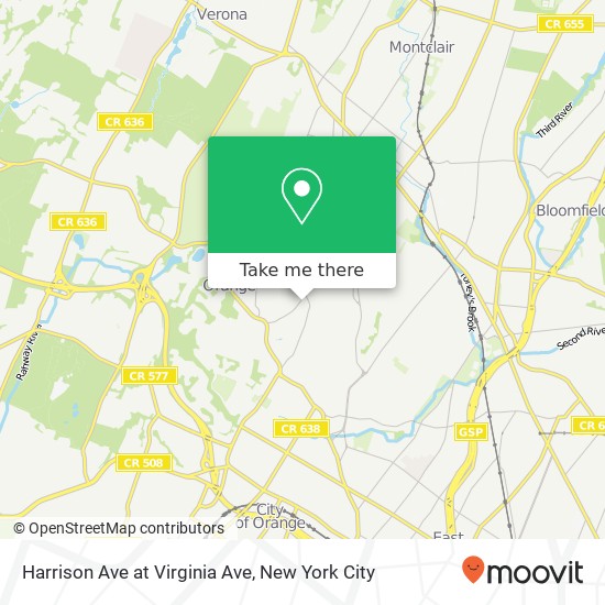 Mapa de Harrison Ave at Virginia Ave