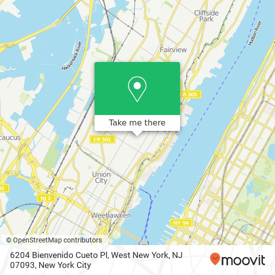 6204 Bienvenido Cueto Pl, West New York, NJ 07093 map