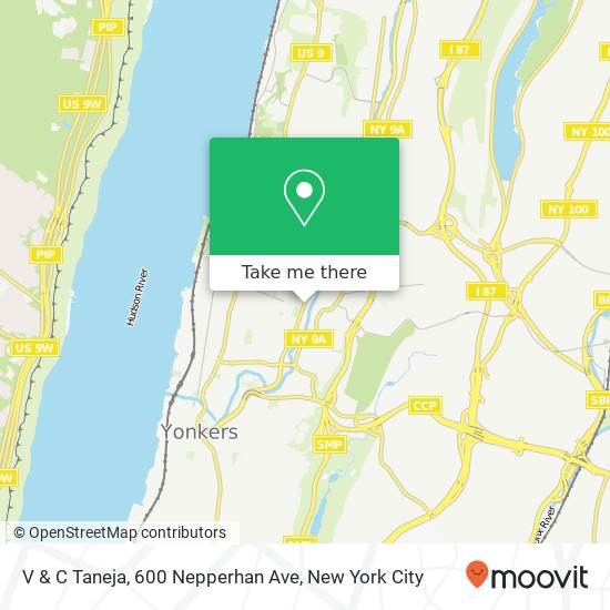 Mapa de V & C Taneja, 600 Nepperhan Ave
