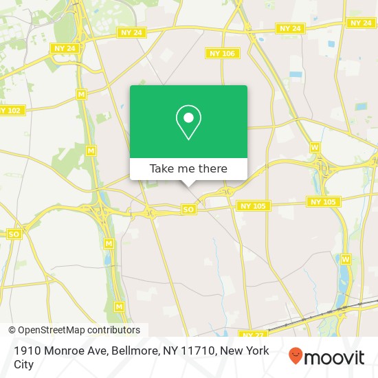 1910 Monroe Ave, Bellmore, NY 11710 map