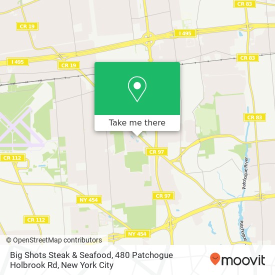 Big Shots Steak & Seafood, 480 Patchogue Holbrook Rd map