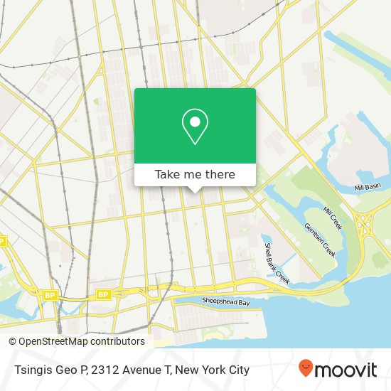 Tsingis Geo P, 2312 Avenue T map