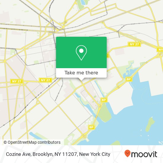 Cozine Ave, Brooklyn, NY 11207 map