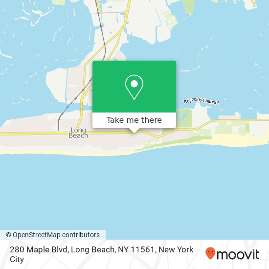 Mapa de 280 Maple Blvd, Long Beach, NY 11561