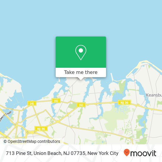 713 Pine St, Union Beach, NJ 07735 map