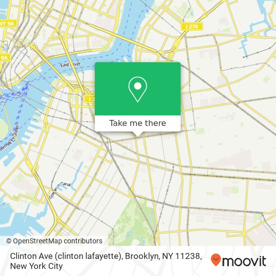 Clinton Ave (clinton lafayette), Brooklyn, NY 11238 map