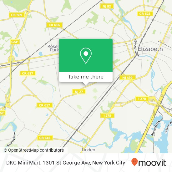 DKC Mini Mart, 1301 St George Ave map