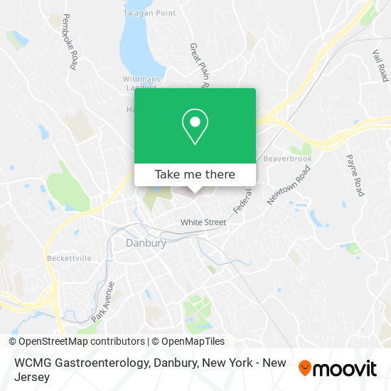 Mapa de WCMG Gastroenterology, Danbury
