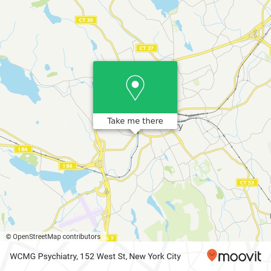 Mapa de WCMG Psychiatry, 152 West St