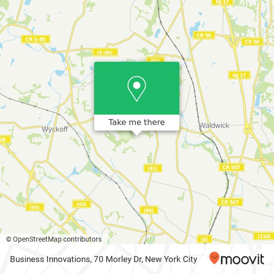 Mapa de Business Innovations, 70 Morley Dr
