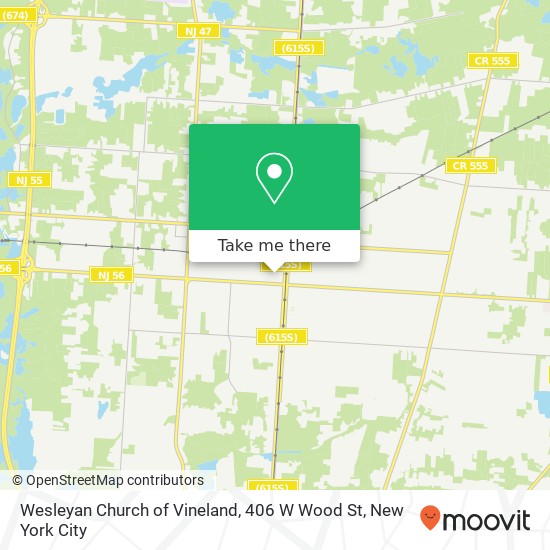 Wesleyan Church of Vineland, 406 W Wood St map