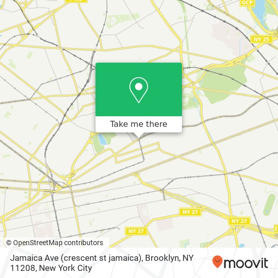 Mapa de Jamaica Ave (crescent st jamaica), Brooklyn, NY 11208