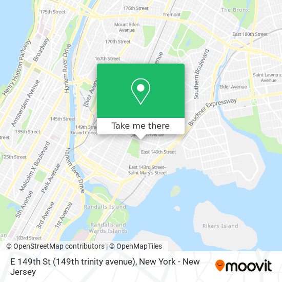 Mapa de E 149th St (149th trinity avenue)