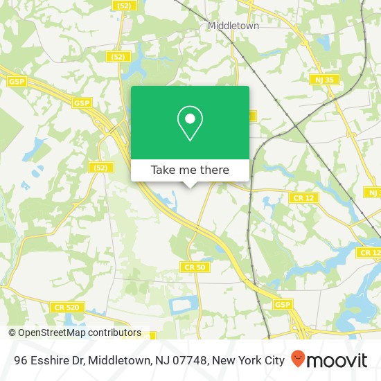 96 Esshire Dr, Middletown, NJ 07748 map