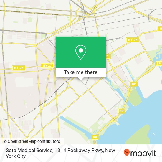 Mapa de Sota Medical Service, 1314 Rockaway Pkwy