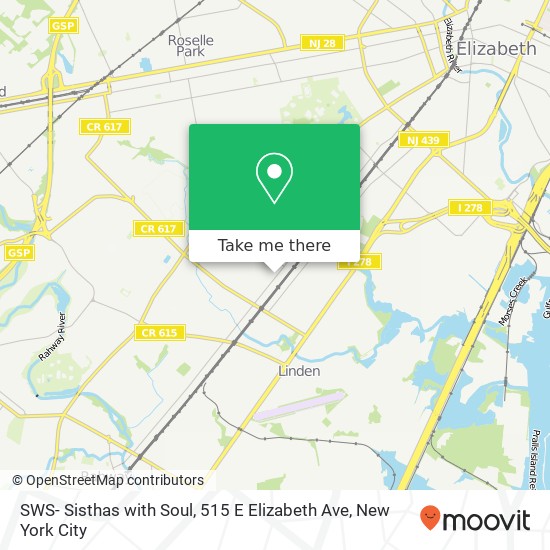 Mapa de SWS- Sisthas with Soul, 515 E Elizabeth Ave