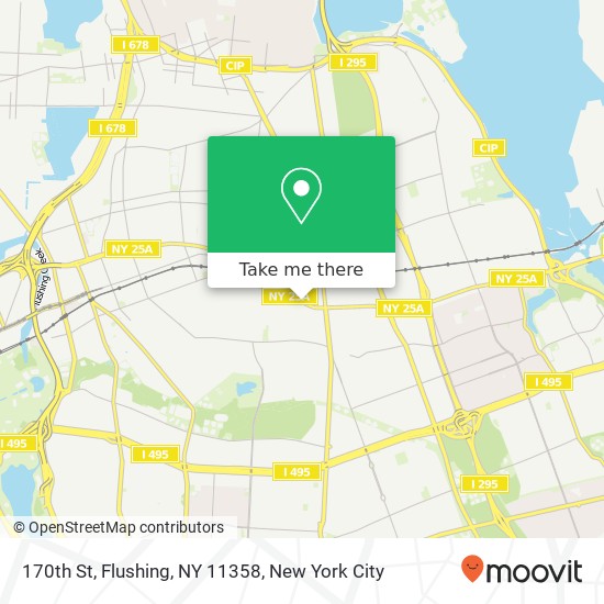 Mapa de 170th St, Flushing, NY 11358