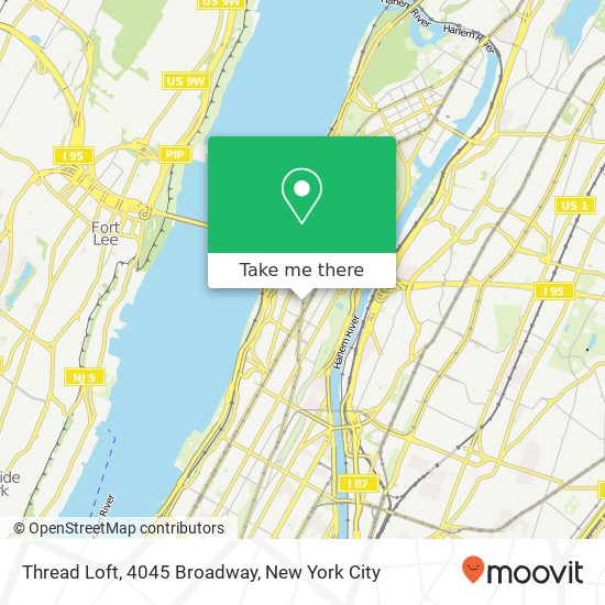 Mapa de Thread Loft, 4045 Broadway