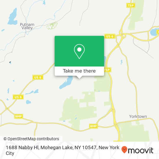 1688 Nabby Hl, Mohegan Lake, NY 10547 map