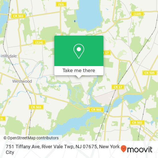751 Tiffany Ave, River Vale Twp, NJ 07675 map