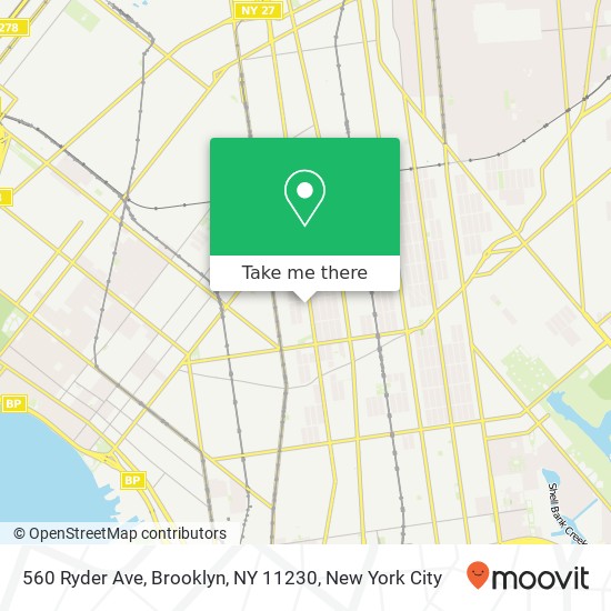 Mapa de 560 Ryder Ave, Brooklyn, NY 11230
