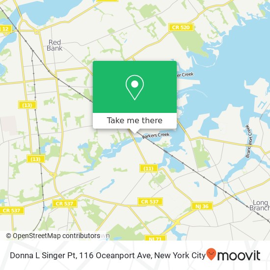 Donna L Singer Pt, 116 Oceanport Ave map