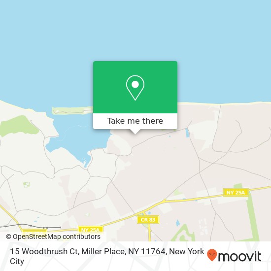 Mapa de 15 Woodthrush Ct, Miller Place, NY 11764