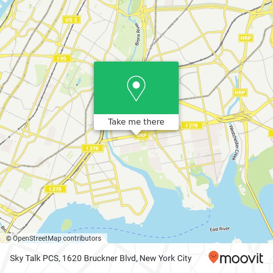 Sky Talk PCS, 1620 Bruckner Blvd map