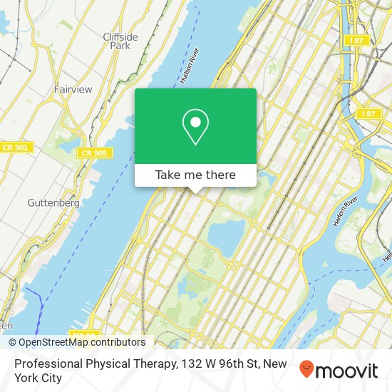 Mapa de Professional Physical Therapy, 132 W 96th St