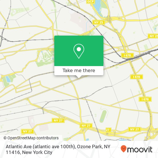 Atlantic Ave (atlantic ave 100th), Ozone Park, NY 11416 map