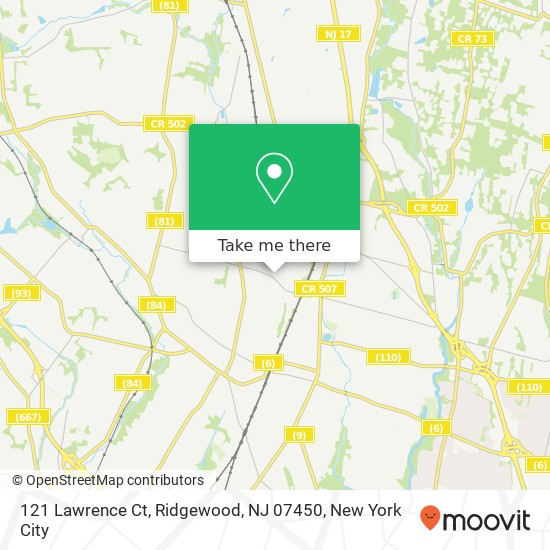 121 Lawrence Ct, Ridgewood, NJ 07450 map