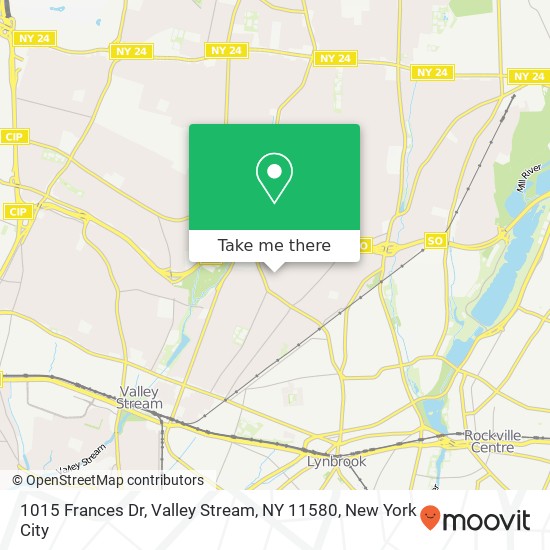 Mapa de 1015 Frances Dr, Valley Stream, NY 11580