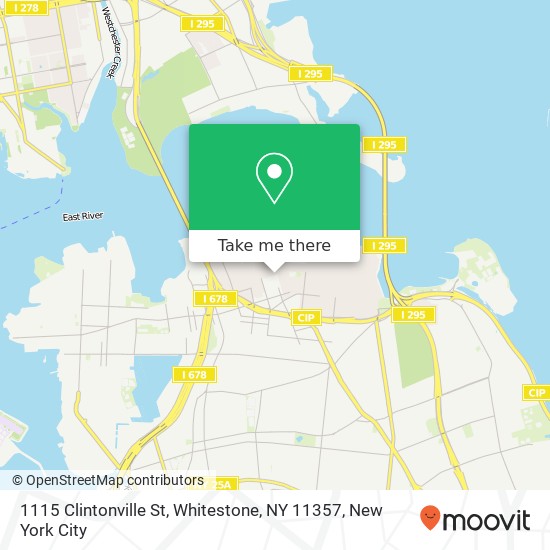Mapa de 1115 Clintonville St, Whitestone, NY 11357