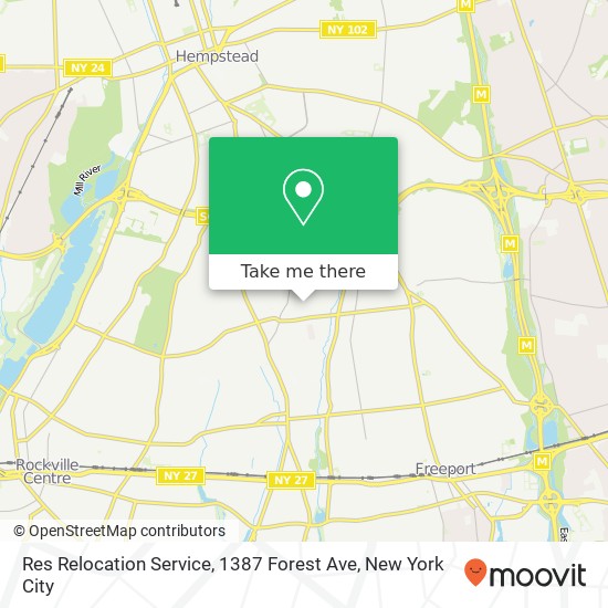 Mapa de Res Relocation Service, 1387 Forest Ave